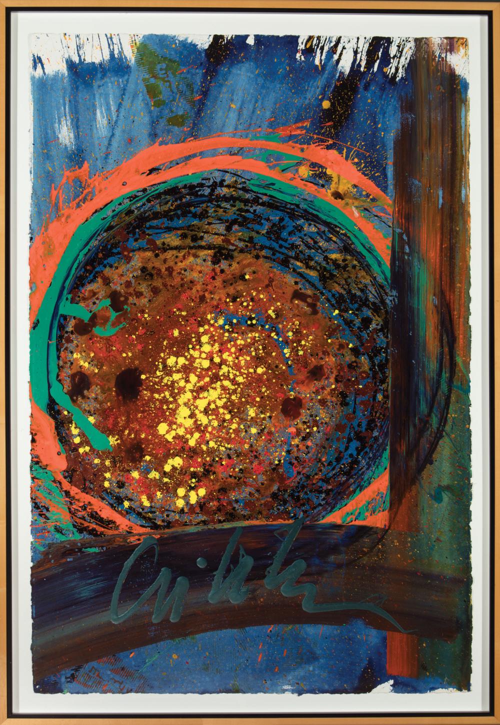 Appraisal: Dale Chihuly American b Abstract Composition mixed media on paper