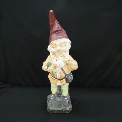 Appraisal: Cast Iron Figural Doorstop of a Gnome possibly a garden