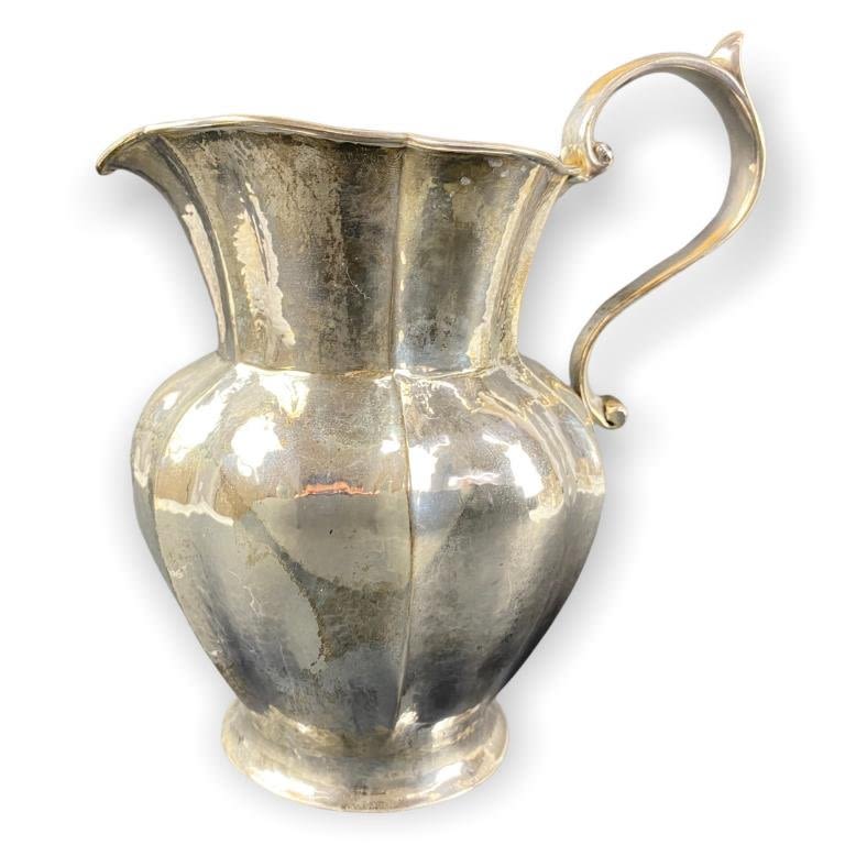 Appraisal: Buccellati Italian Hammered Sterling PitcherHeight Width Weight ozt Pitcher is