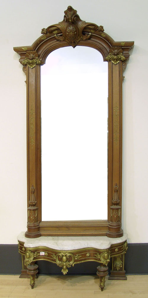 Appraisal: Victorian hall mirror th c