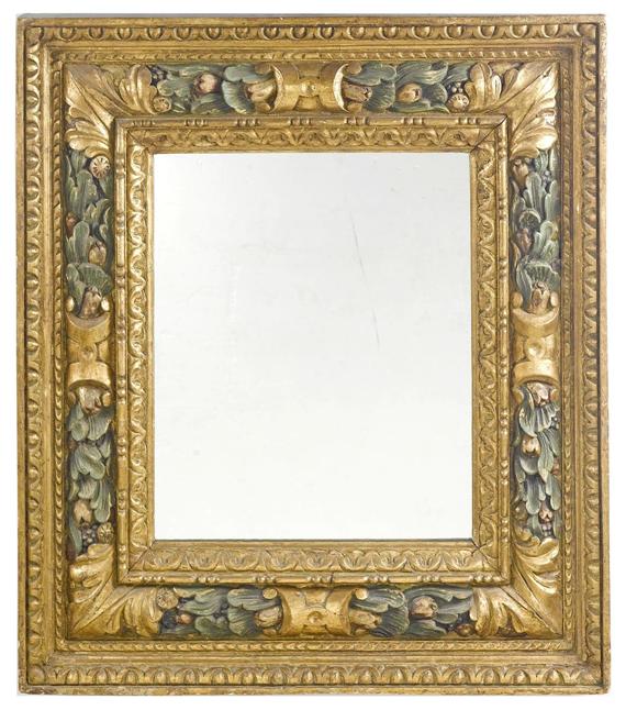 Appraisal: MIRROR Baroque style th cent Carved and partly gilded silvered