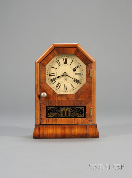 Appraisal: Rosewood Miniature Cottage Clock by Seth Thomas Plymouth Hollow Connecticut