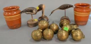 Appraisal: Box lot with th century brass door knobs seven pieces