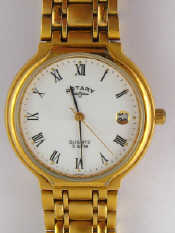 Appraisal: A gent's gold plated Rotary wrist watch quartz movement