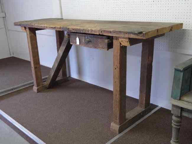 Appraisal: Primitive workbench '' x '' W '' Ht