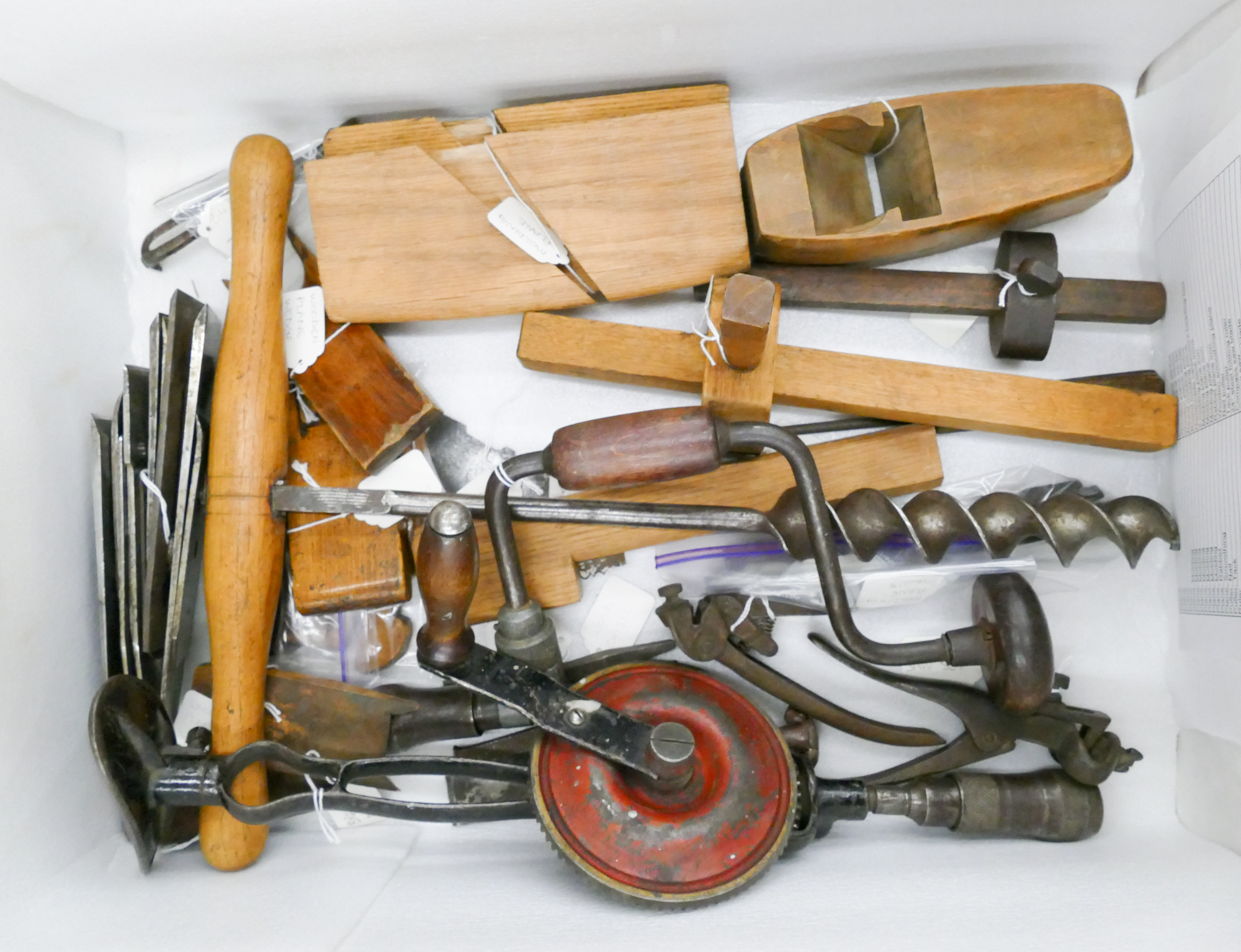 Appraisal: Box Antique Woodworking Tools Etc