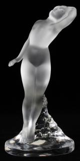 Appraisal: LALIQUE CRYSTAL FIGURE LALIQUE CRYSTAL FIGURE H DANCER Signed Lalique