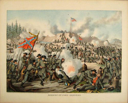 Appraisal: Seven Kurz Allison chromolithograph U S battle scenes to include