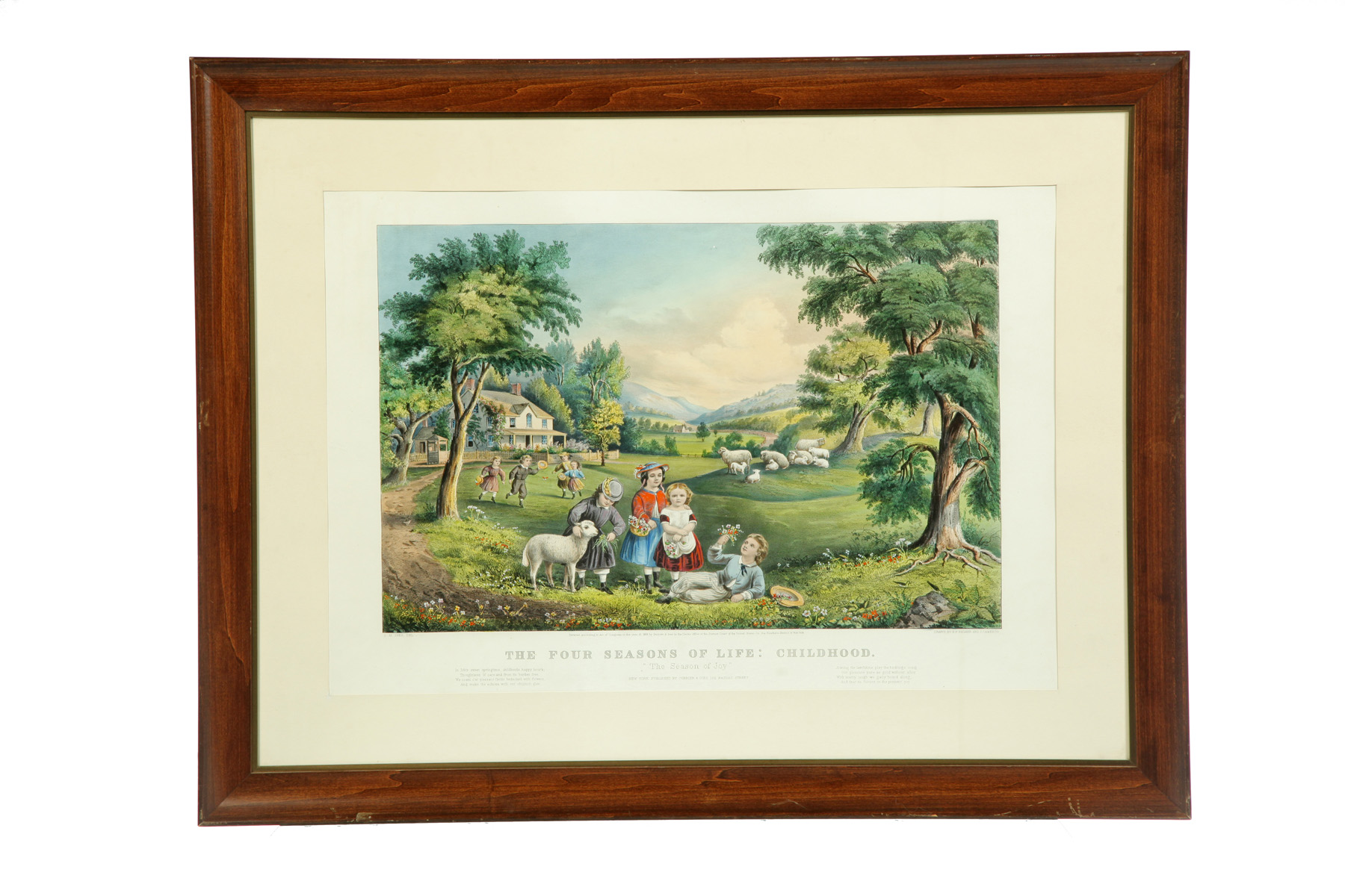 Appraisal: CURRIER IVES PRINT THE FOUR SEASONS OF LIFE Handcolored lithograph