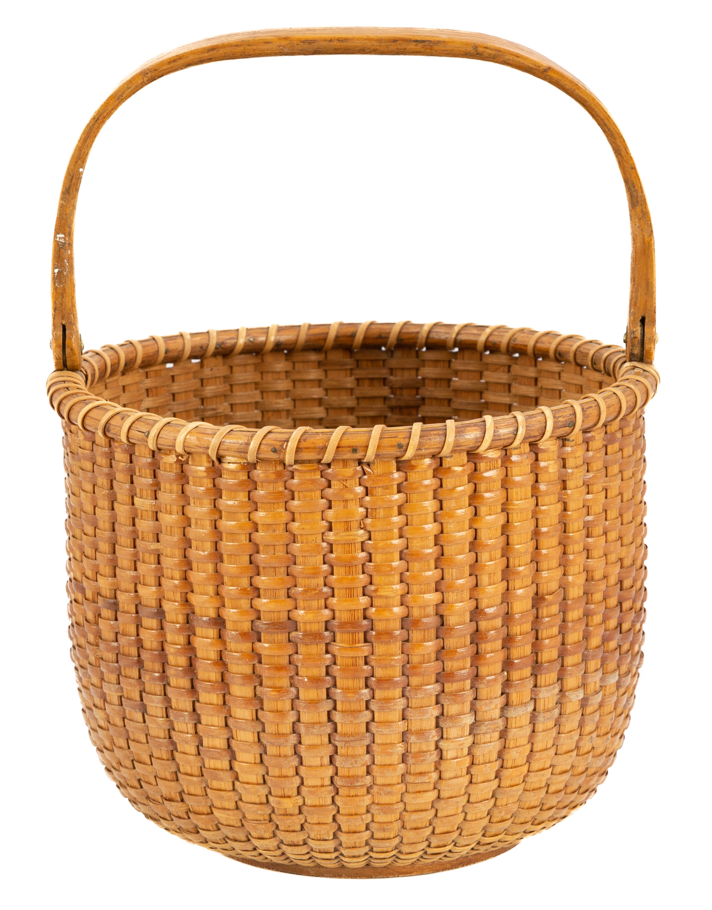 Appraisal: VINTAGE NANTUCKET BASKET Vintage Nantucket Basket