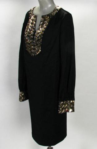 Appraisal: Tory Burch black ''Barbara'' wool blend dress Long sleeves with