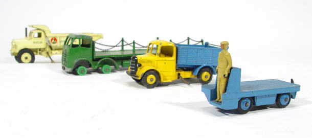 Appraisal: Four Dinky Toys die cast commercial vehicles - a green