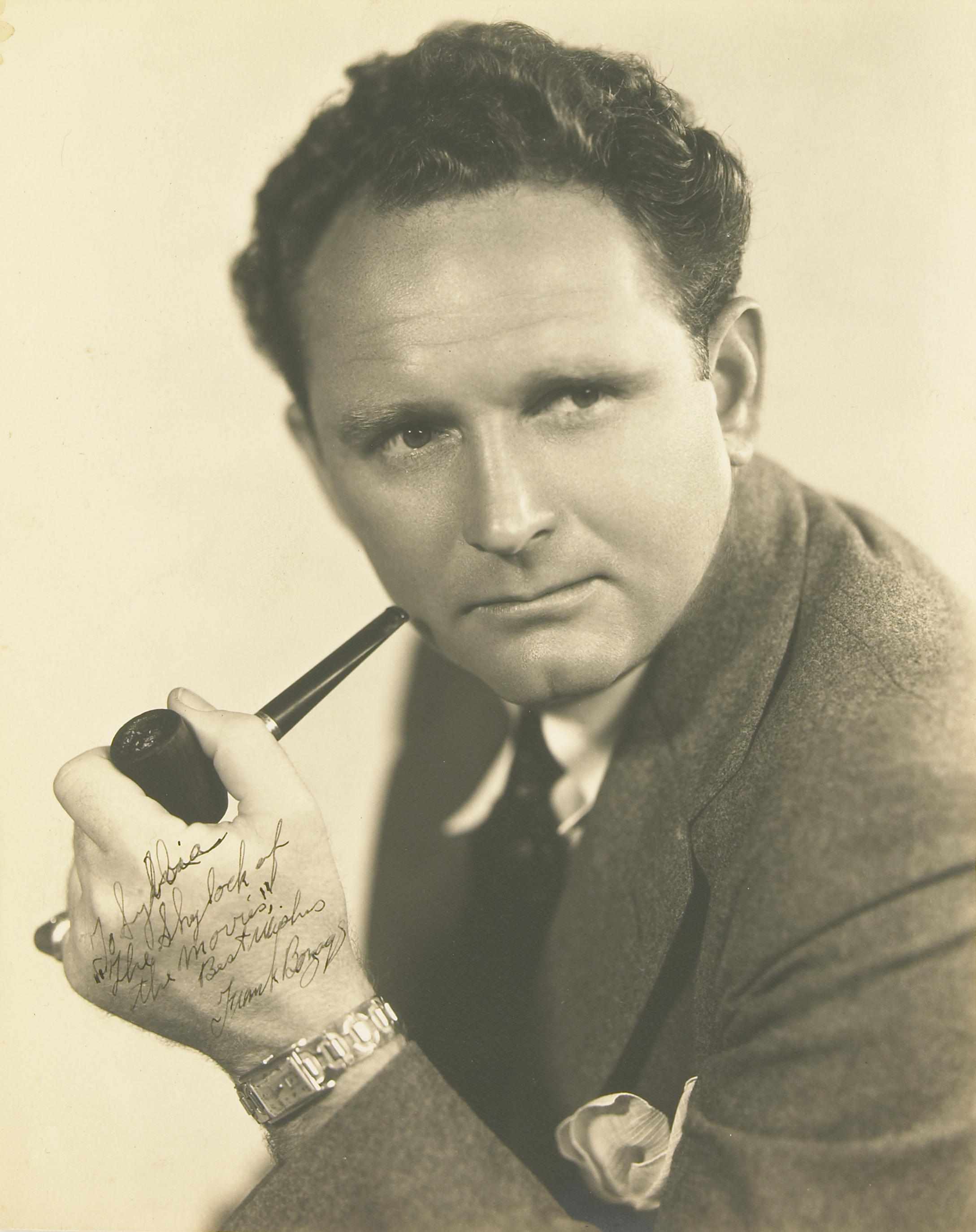 Appraisal: BORZAGE FRANK - Photograph Signed ''Frank Borzage'' and Inscribed by