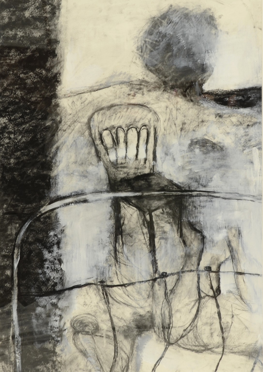 Appraisal: Judy Lupas American PA th Century charcoal and acrylic on