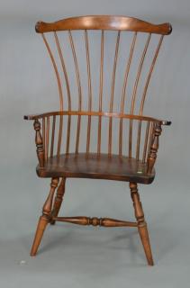 Appraisal: Custom Windsor style armchair Custom Windsor style armchair