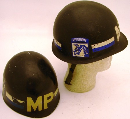 Appraisal: US M paratrooper helmet complete with all liner fittings and