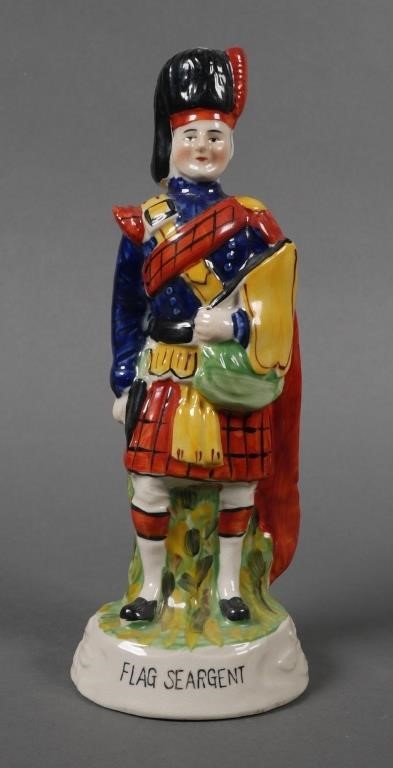 Appraisal: th century Staffordshire porcelain figure of a British Flag Seargent