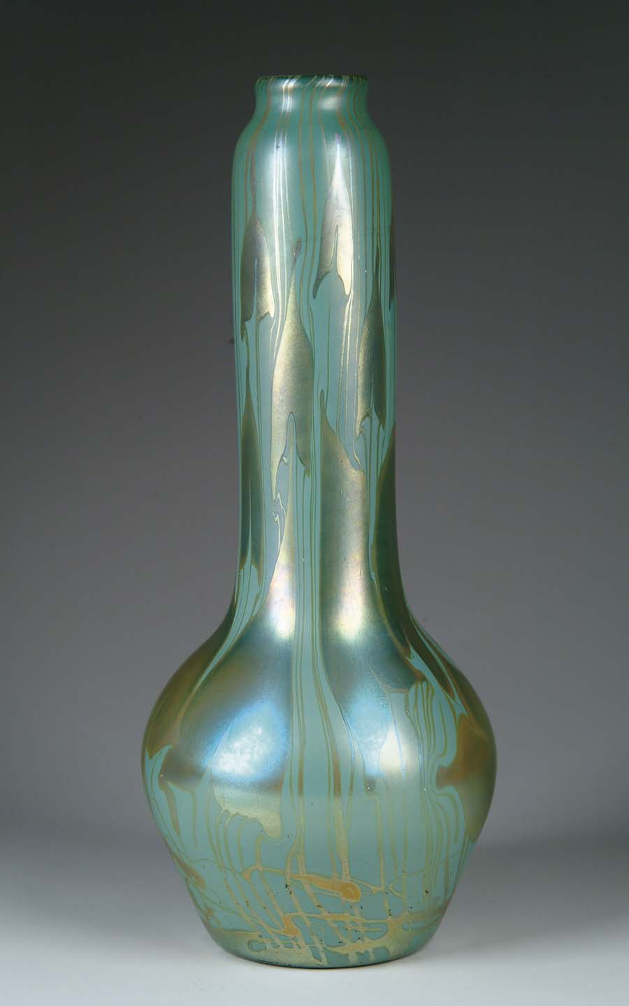 Appraisal: MONUMENTAL TIFFANY VASE Spectacular Tiffany vase has pulled heart and