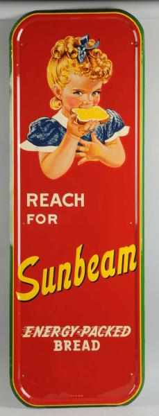 Appraisal: Embossed Tin Sunbeam Bread Sign Beautiful with only miniscule shallow