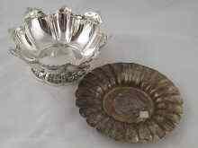 Appraisal: A lobed silver bonbon dish cm across London together with