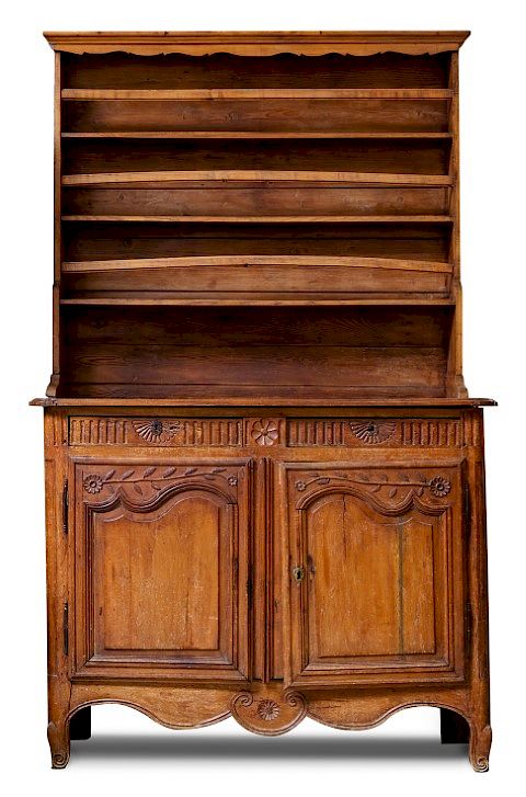 Appraisal: A French Provincial Fruitwood Cabinet Height x width x depth