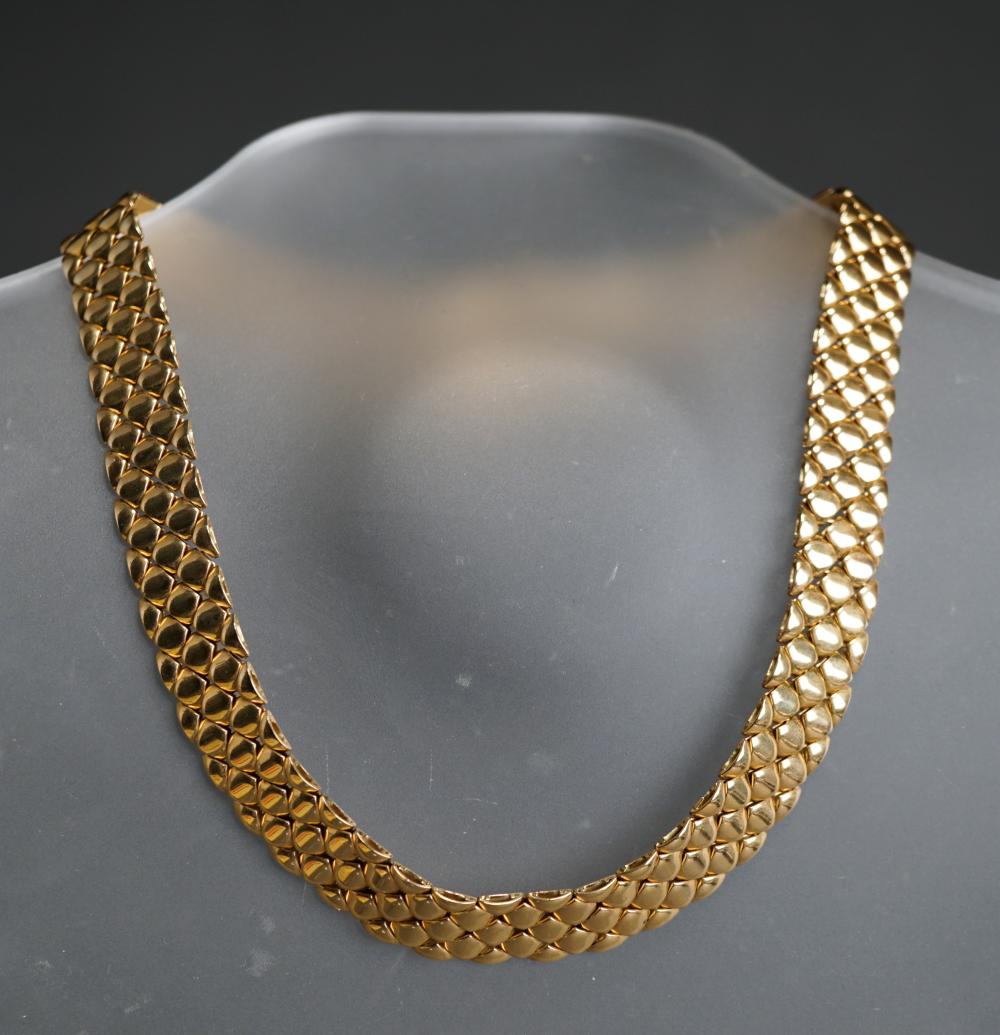 Appraisal: Italian -Karat Yellow-Gold Necklace dwt L in