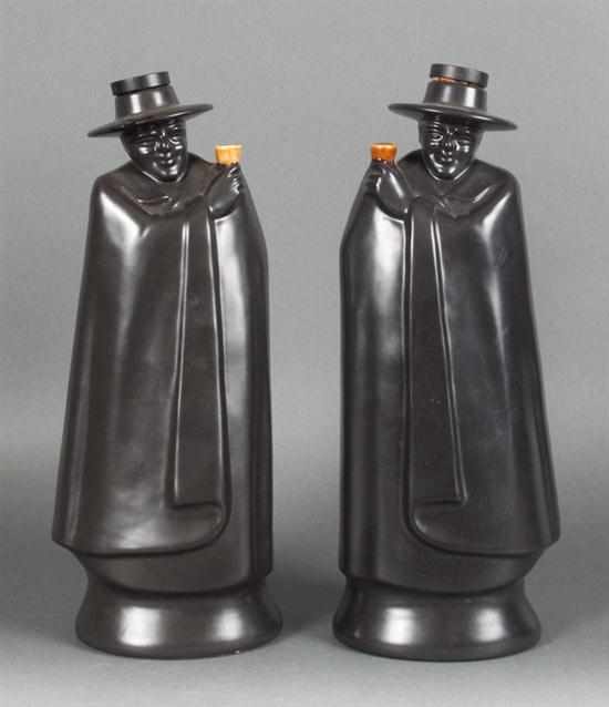 Appraisal: Pair of Wedgwood porcelain figural decanters for ''Sandeman'' sherry each