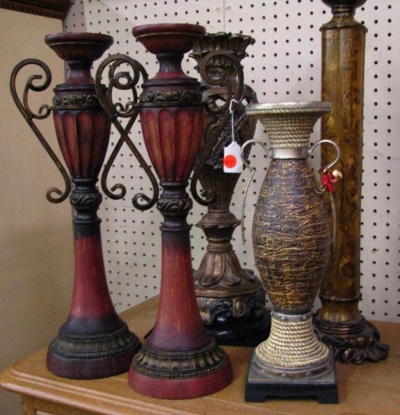 Appraisal: Group of Decorator Candle Stands including a pair of ''