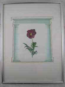 Appraisal: Tom Errington A trompe d 'oeil painting of a flower