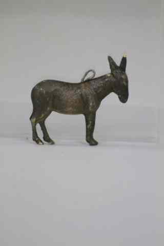 Appraisal: DRESDEN DONKEY Germany early Dresden Christmas tree ornament in the