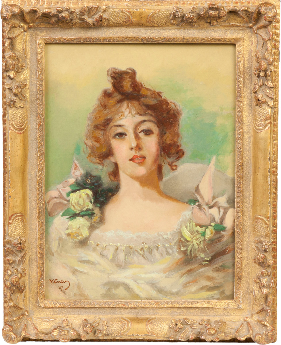 Appraisal: Vittorio Matteo Corcos Italian - Portrait of a young lady