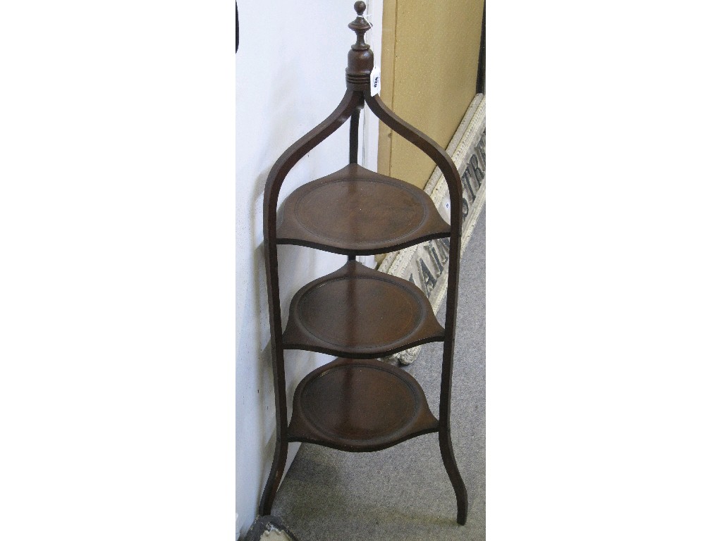 Appraisal: Mahogany three tier cakestand