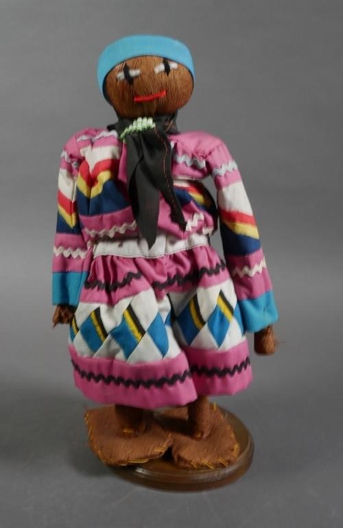 Appraisal: Vintage Native American Seminole Indian doll a male measuring about