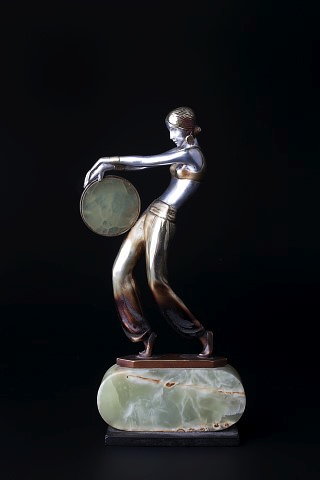 Appraisal: Josef Lorenzl Austrian - 'Tambourine Dancer' circa bronze on an