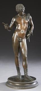 Appraisal: Classical Patinated Bronze Figure th c of a n Classical