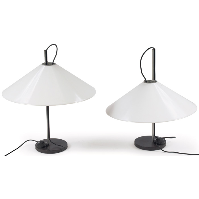 Appraisal: Enzo Mari and G Fassina table lamps by Artemide Aggregato