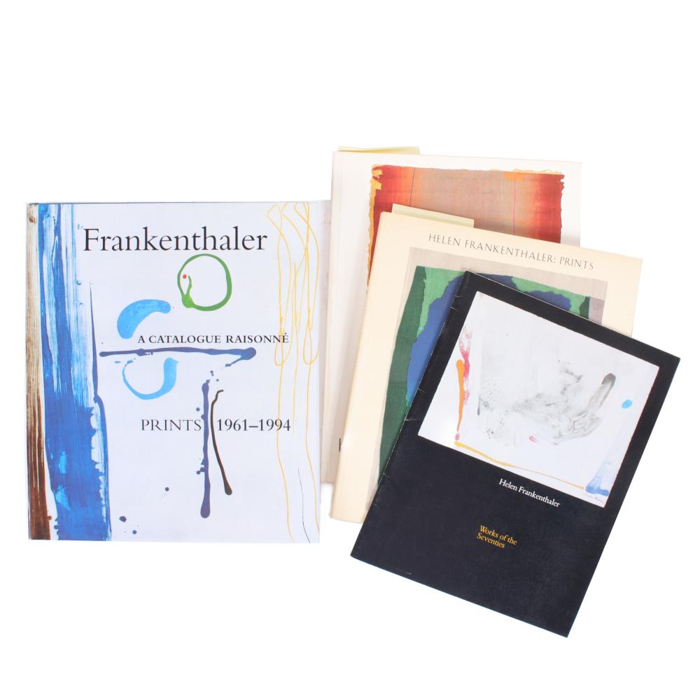 Appraisal: FOUR HELEN FRANKENTHALER PRINTS ARTIST BOOKS CATALOGUE RAISONNE ABSTRACT EXPRESSIONIST