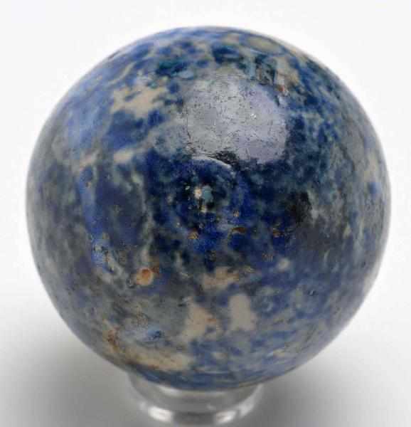 Appraisal: Large Stoneware Marble Description Nice sponge pattern of blue probably