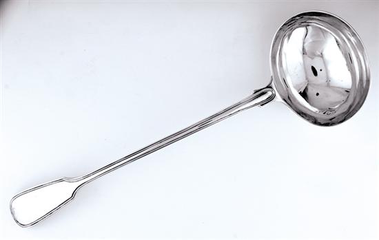 Appraisal: Georgian sterling ladle William Chawner London dated French Thread pattern