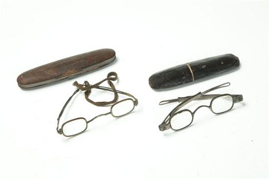 Appraisal: TWO PAIR OF SPECTACLES - Includes a coin silver pair