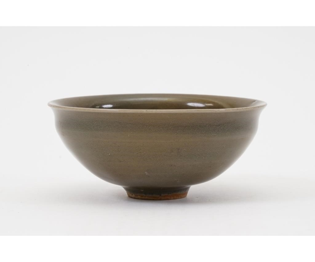 Appraisal: Chinese green tea bowl with craquelure glazing Southern Song Dynasty