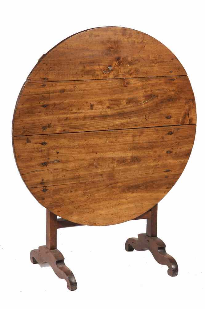 Appraisal: FRENCH WINE-TASTING TABLE - th c Portable French Wine-Tasting Table