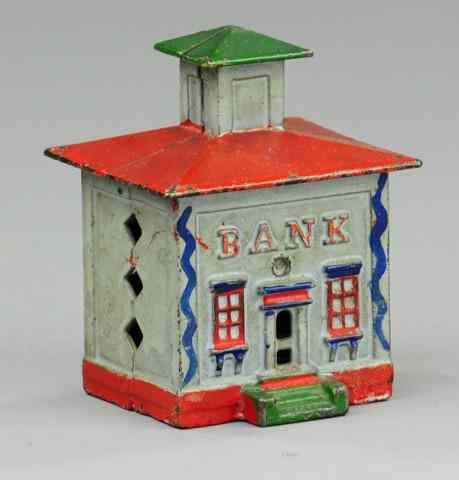 Appraisal: STEVEN CUPOLA STILL BANK SMALL Painted in grey red and