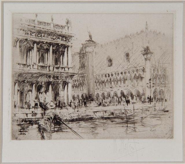 Appraisal: WILLIAM WALCOT - - 'San Marco Venice' etching pencil signed