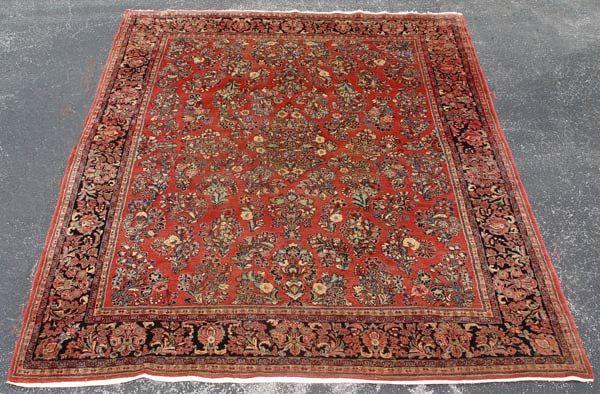 Appraisal: HAND TIED SAROUK CARPET Approx ' '' x ' ''