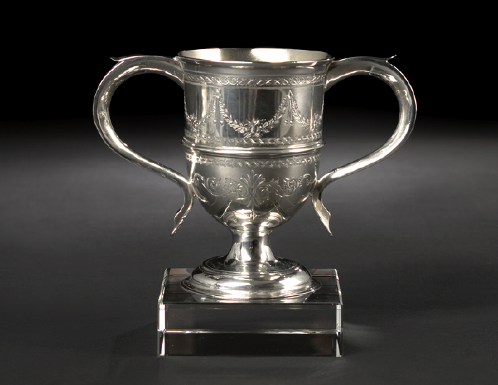 Appraisal: George III Sterling Silver Hester Bateman Two-Handled Cup hallmarked London