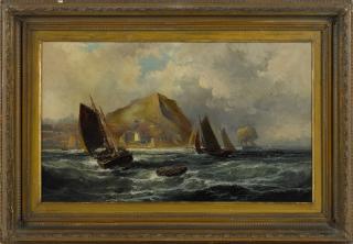 Appraisal: Robert Ernest Roe British - oil on canvas seascape signed