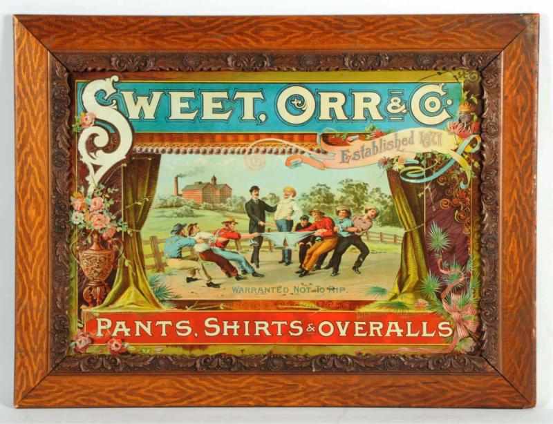 Appraisal: Tin Sweet Orr Company Overalls Sign Circa s Offered in