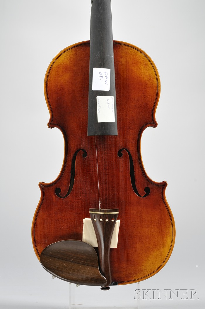 Appraisal: Modern Violin Wenzel Fuchs Erlangen bearing the maker's label length