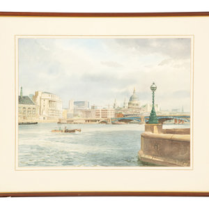 Appraisal: Edward Ashton Cannell British - St Paul from the Thames